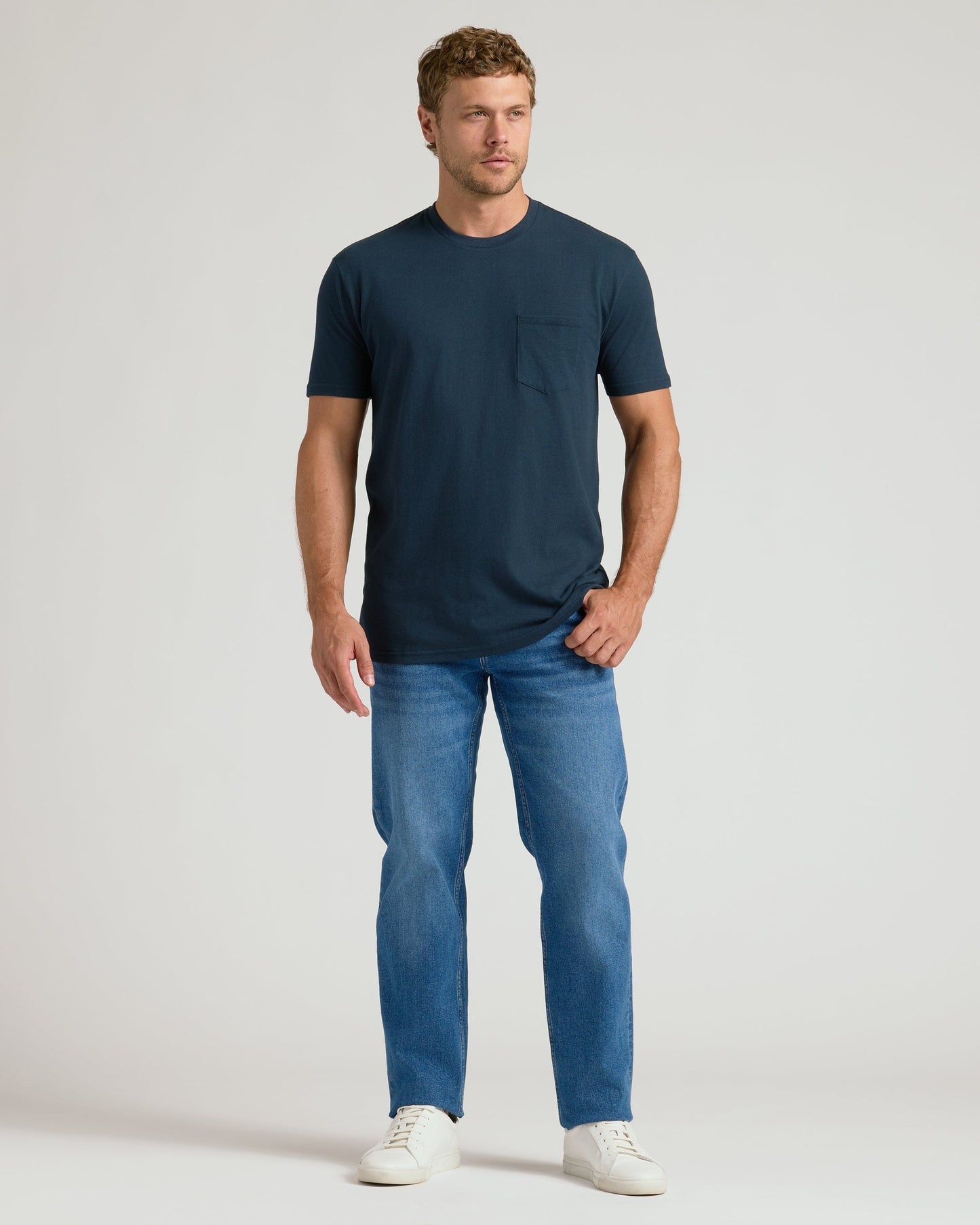 Navy Pocket Crew Tee