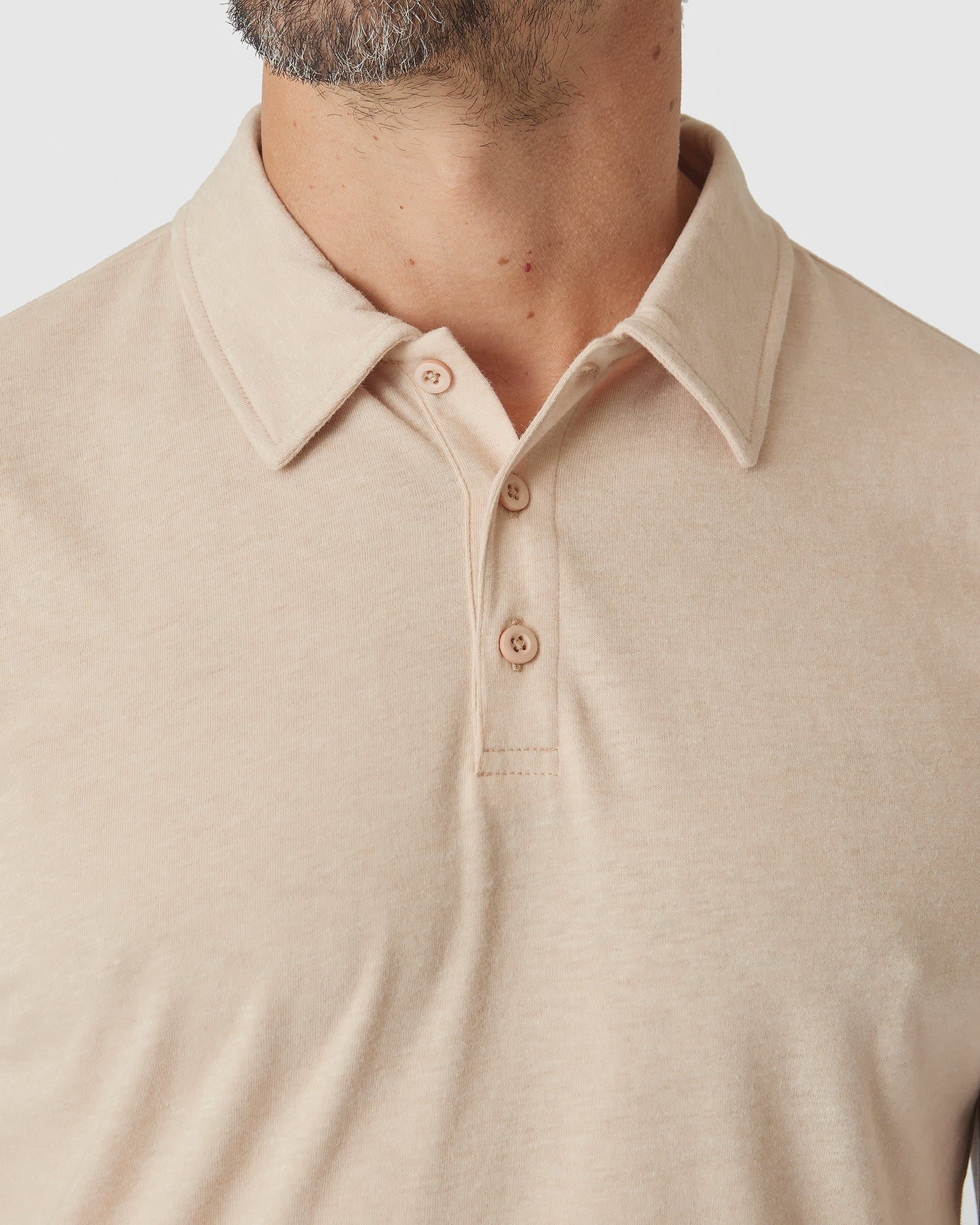 Light Camel Cream Heather Polo