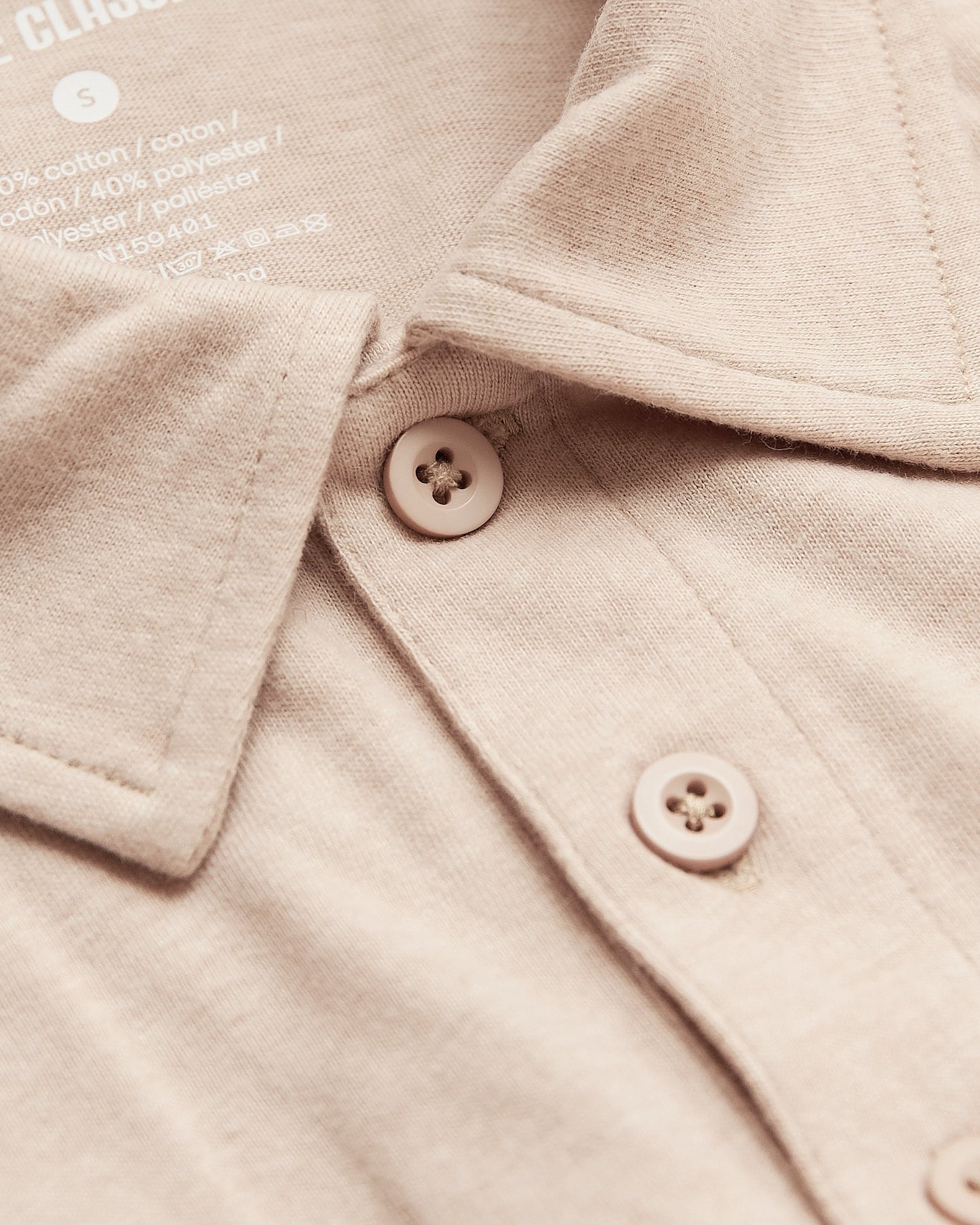 Light Camel Cream Heather Polo