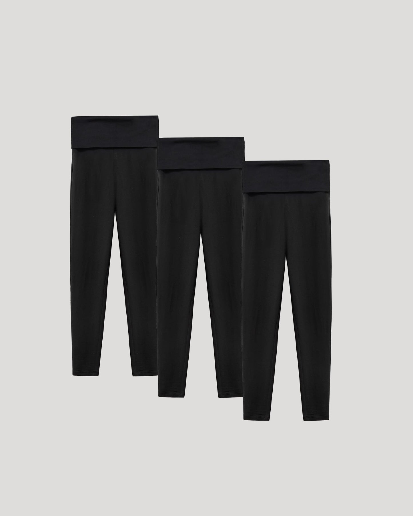 Girls All Black Foldover Legging 3-Pack