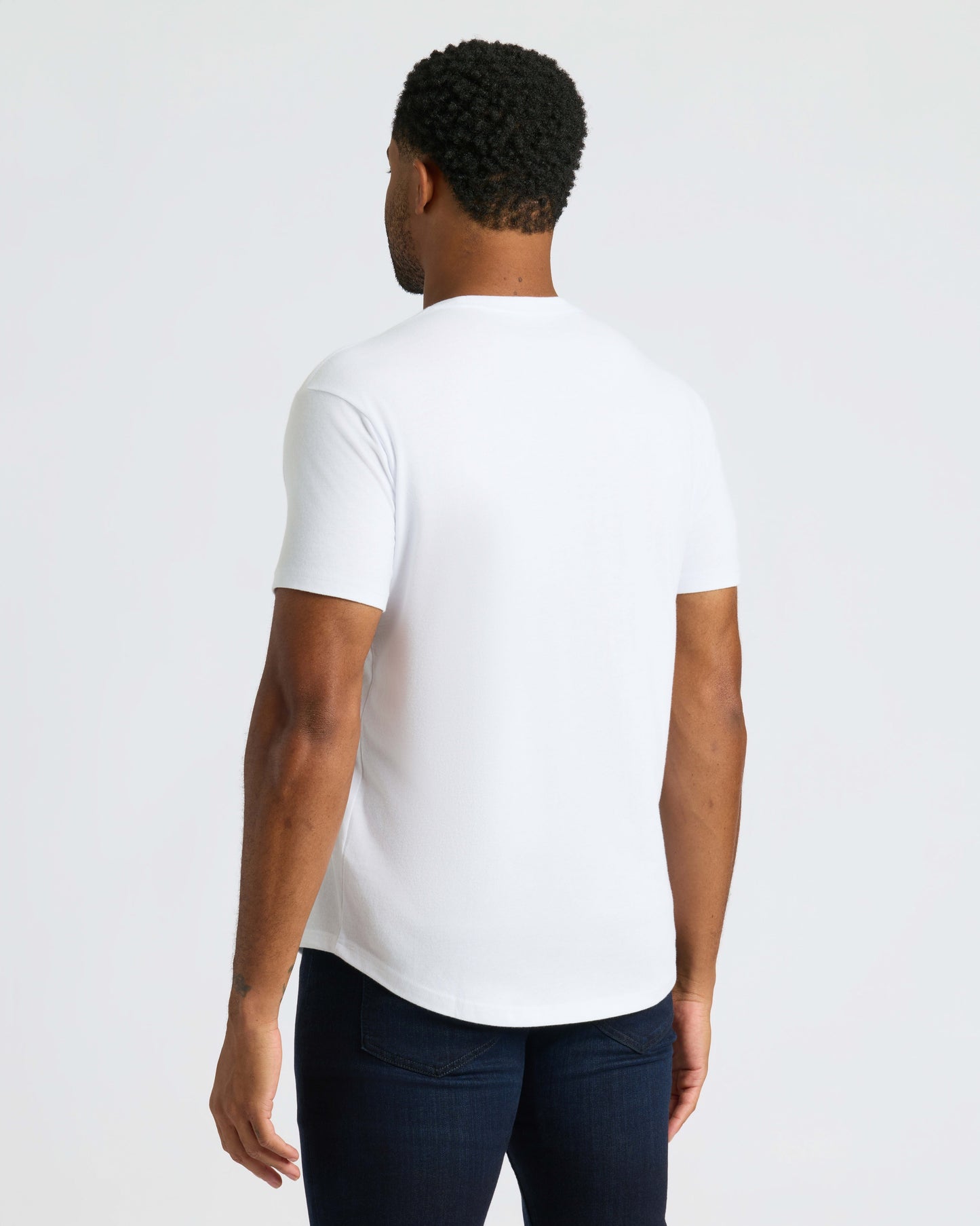 White Curved Hem Classic Crew Neck 3-Pack