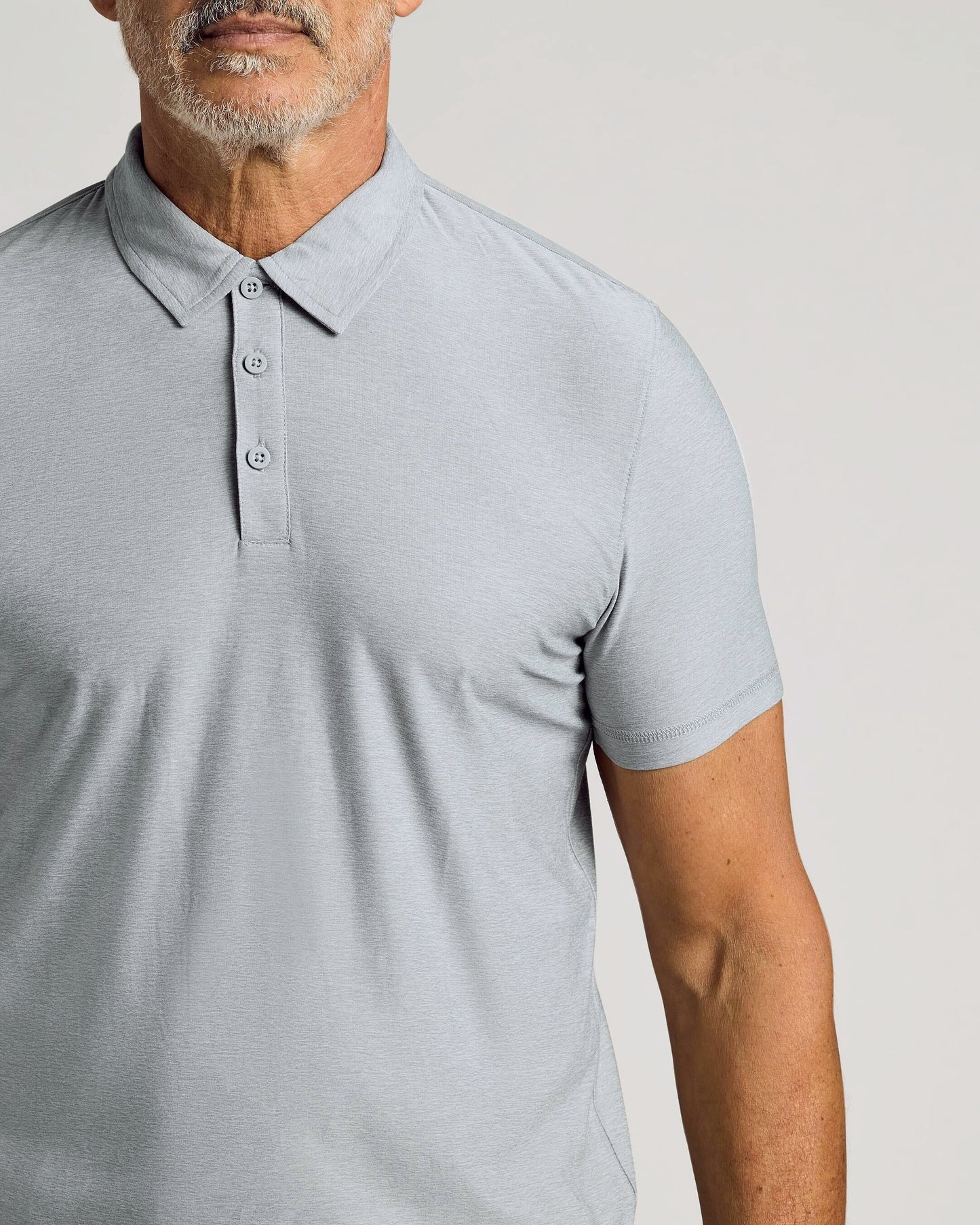 Light Heather Gray Active Polo 2.0