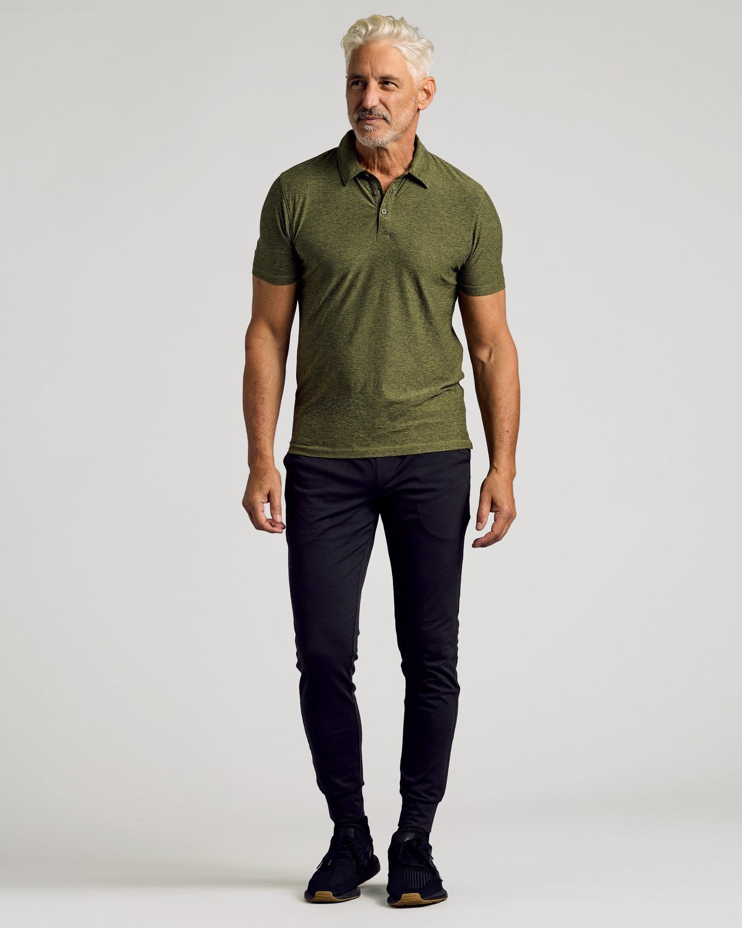 Dark Heather Pear Active Polo 2.0